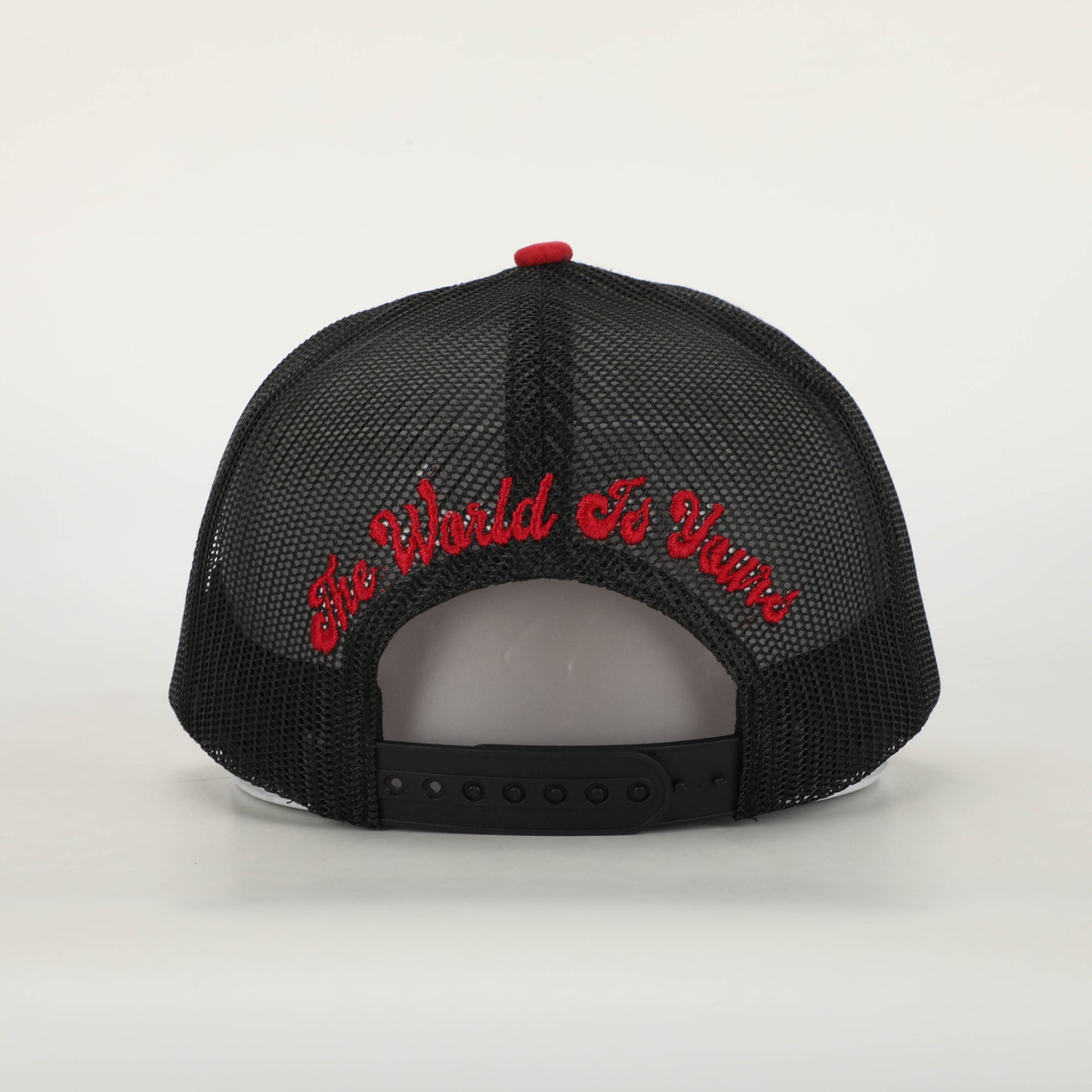 "BRED" Suede Trucker Hat