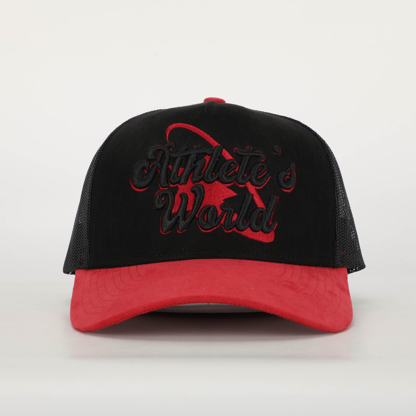 "BRED" Suede Trucker Hat