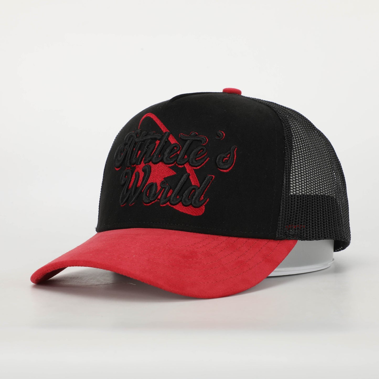 "BRED" Suede Trucker Hat