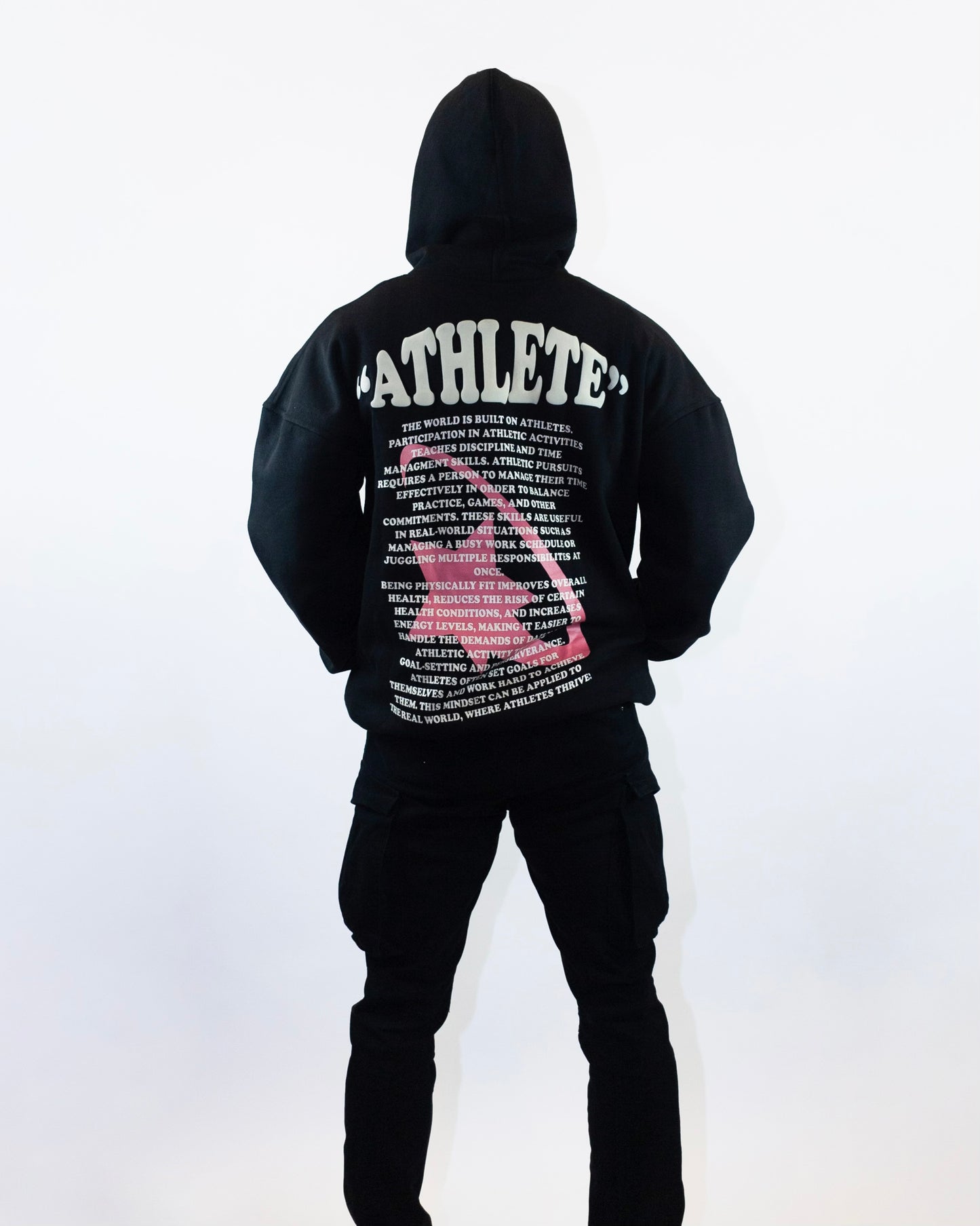 "Athlete" Black Hoodie